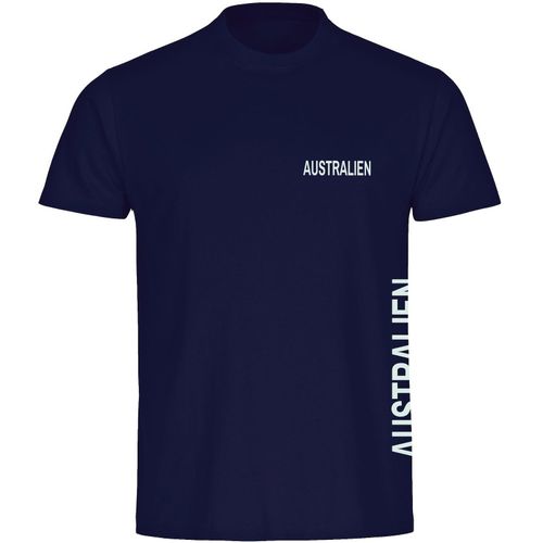 4068859275792 - multifanshop Herren T-Shirt - Australien - Brust & Seite - Druck weiß - Männer