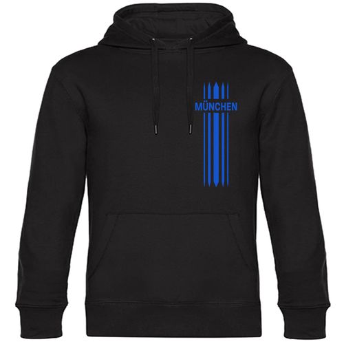 4068859048938 - multifanshop Kapuzen Sweatshirt - München blau - Streifen - Druck blau - Hoodie