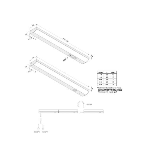 4051268190305 - LED-Unterbauleuchte ModuLite F schwarz 45 cm 3000 K Alu