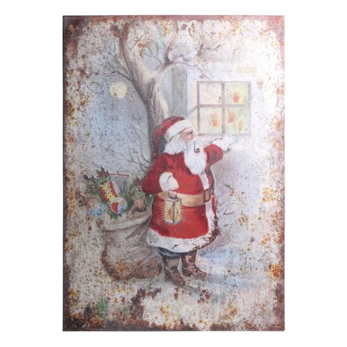 5712750373307 - Chic Antique Vintage Schild mit Weihnachtsmann H95 L66 B15 cm