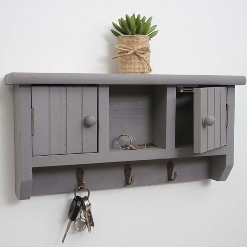 4057651415826 - Schlüsselbrett MCW-A48 Schlüsselkasten Schlüsselboard mit Türen Massiv-Holz MVG-zertifiziert ~ grau 4057651415826 - Schlüsselbrett MCW-A48 Schlüsselkasten Schlüsselboard mit Türen Massiv-Holz MVG-zertifiziert ~ grau