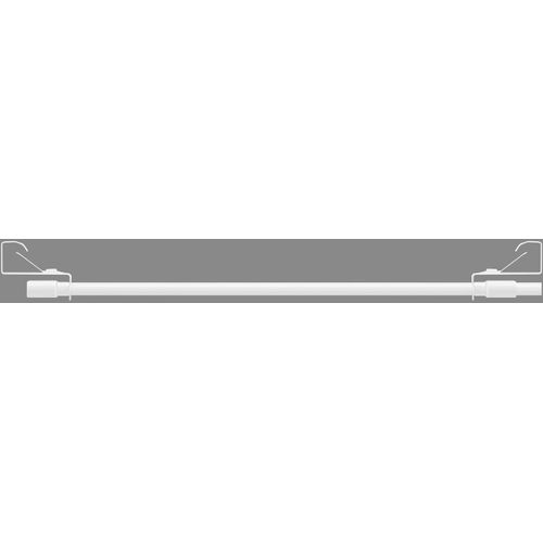 4015161053204 - Klemmstange Easy-fix Gardinenstangen Gr L 75 cm - 125 cm Ø 8 mm 1 läufig weiß Gardinenstange Gardinenstangen ohne Bohren Scheibengardinenstange Scheibengardinenstangen