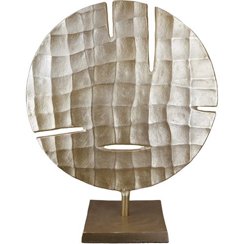 4063387690017 - Wanddekoobjekt CASABLANCA BY GILDE Skulptur Quad Wanddekoobjekte Gr B H T 30 cm x 38 cm x 125 cm beige (champagnerfarben) Wanddekoration