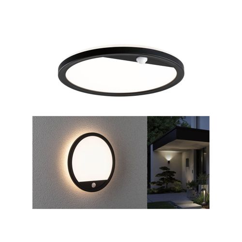 4000870946640 - LED Außenpanel Lamina Backlight Bewegungsmelder seewasserresistent IP44 rund 280mm 3000K 145W 1200lm 230V Schwarz Kunststoff