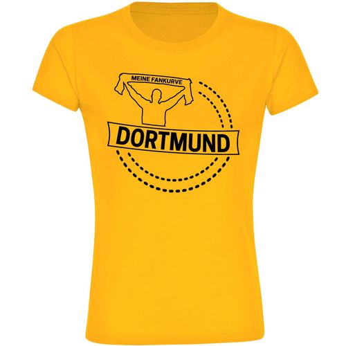 4068859189037 - multifanshop® Damen T-Shirt - Dortmund - Meine Fankurve - Druck schwarz - Frauen