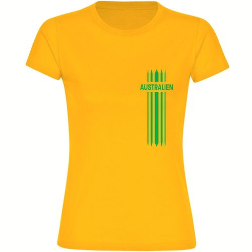 4068859278083 - multifanshop Damen T-Shirt - Australien - Streifen - Druck grün - Frauen