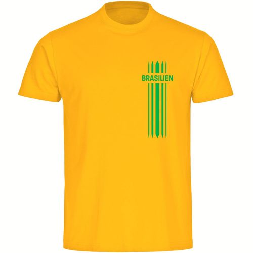 4068859285715 - multifanshop Herren T-Shirt - Brasilien - Streifen - Druck grün - Männer 4068859285715 - multifanshop Herren T-Shirt - Brasilien - Streifen - Druck grün - Männer