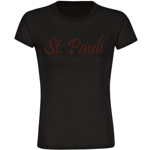 4068859197261 - multifanshop Damen T-Shirt - St Pauli - Schriftzug - Druck braun - Frauen 4068859197261 - multifanshop Damen T-Shirt - St Pauli - Schriftzug - Druck braun - Frauen