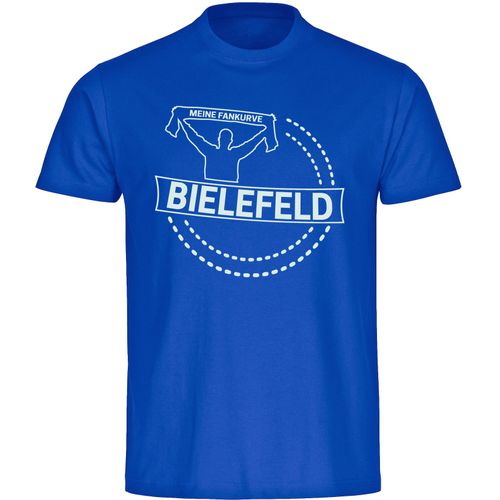 4068859051198 - multifanshop Kinder T-Shirt - Bielefeld - Meine Fankurve - Druck weiß - Kind