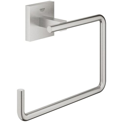 4005176753510 - QuickFix - Start Cube - Handtuchring - Supersteel Finish 40975DC0 (zum Anschrauben oder Ankleben) - Grohe