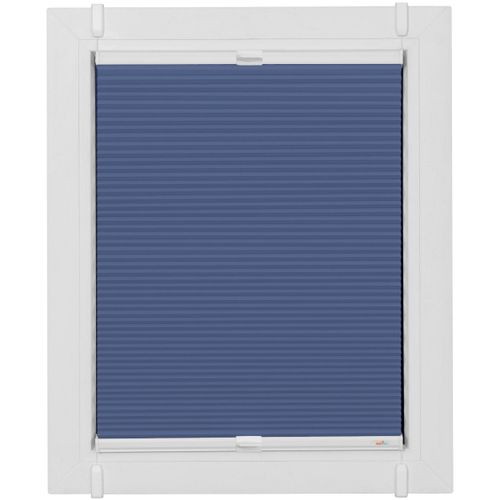 4001442450893 - Plissee Start-up Style Honeycomb Plissees Gr 115 cm zweiseitig verschiebbar 60 cm blau (dunkelblau weiß weiß) Plissees ohne Bohren verspannt mit Simply-Fix Klemmträger Wabenplissee