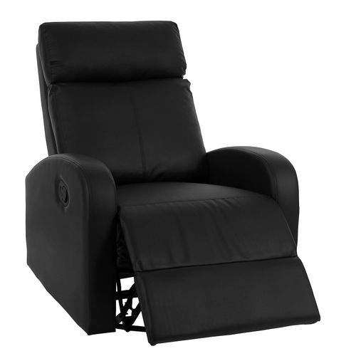 4052826175031 - Fernsehsessel MCW-A54 Premium Relaxsessel Schaukelstuhl Wippfunktion drehbar ~ Kunstleder schwarz