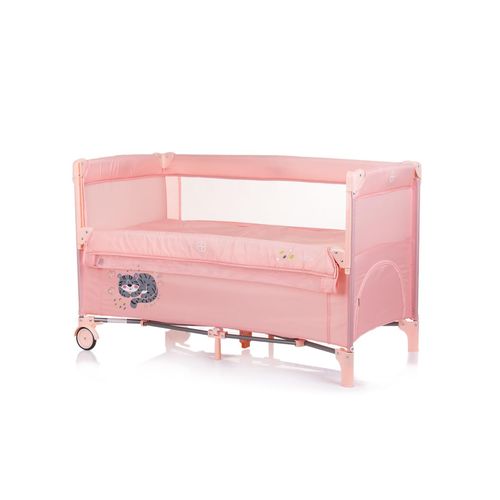 3800931057336 - Reisebett Relax 2 Ebenen Vorderseite absenkbar Seiteneingang Tasche pink