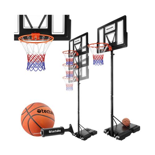 4061173261229 - tectake® Basketballkorb Outdoor verstellbare Korbhöhe 230 - 305 cm mit Rollen inklusive Ball und Pumpe 4061173261229 - tectake® Basketballkorb Outdoor verstellbare Korbhöhe 230 - 305 cm mit Rollen inklusive Ball und Pumpe
