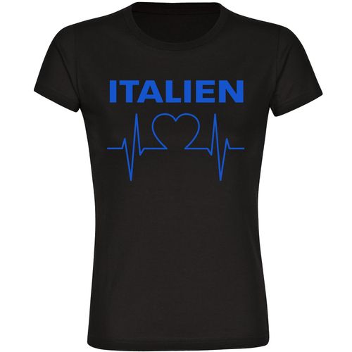 4068859416805 - multifanshop Damen T-Shirt - Italien - Herzschlag - Druck blau - Frauen 4068859416805 - multifanshop Damen T-Shirt - Italien - Herzschlag - Druck blau - Frauen