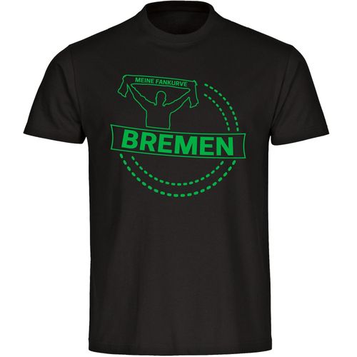4068859177911 - multifanshop Herren T-Shirt - Bremen - Meine Fankurve - Druck grün - Männer 4068859177911 - multifanshop Herren T-Shirt - Bremen - Meine Fankurve - Druck grün - Männer