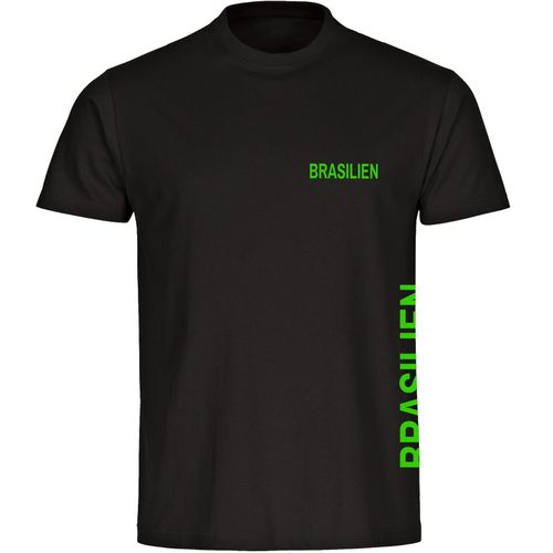 4068859284374 - multifanshop Herren T-Shirt - Brasilien - Brust & Seite - Druck gelb - Männer 4068859284374 - multifanshop Herren T-Shirt - Brasilien - Brust & Seite - Druck gelb - Männer