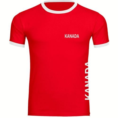 4068859211820 - multifanshop Kontrast T-Shirt - Kanada - Brust & Seite - Druck weiß - Männer 4068859211820 - multifanshop Kontrast T-Shirt - Kanada - Brust & Seite - Druck weiß - Männer