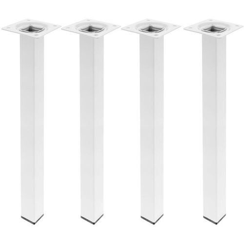 8434852086608 - Quadrat Tischbeine für Schreibtische Schränke Möbel aus weiss Stahl 40cm 4-Pack - Primematik