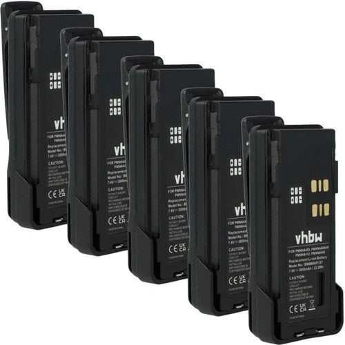 4068201569159 - Vhbw - 5x Akku Ersatz für Motorola PMNN4406 PMNN4409BR PMNN4406BR für Funkgerät Walkie Talkie (3000 mAh 74 v Li-Ion) + Gürtelclip 4068201569159 - Vhbw - 5x Akku Ersatz für Motorola PMNN4406 PMNN4409BR PMNN4406BR für Funkgerät Walkie Talkie (3000 mAh 74 v Li-Ion) + Gürtelclip
