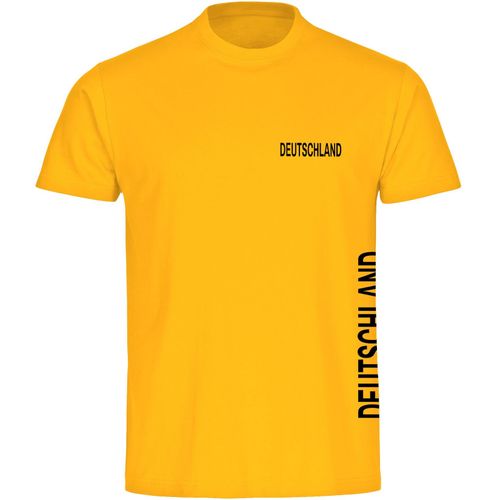 4068859246594 - multifanshop Herren T-Shirt - Deutschland - Brust & Seite - Druck schwarz - Männer
