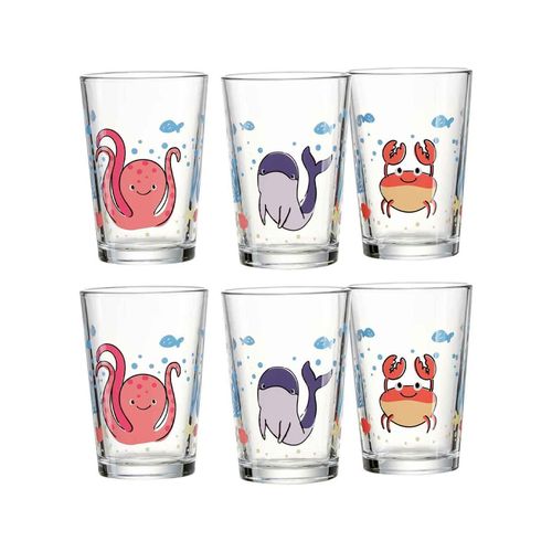 4262418976148 - Kindergläser Unterwasserwelt 205 ml 6er Set 4262418976148 - Kindergläser Unterwasserwelt 205 ml 6er Set