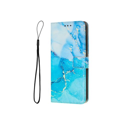 4066914393979 - Hülle für Apple iPhone 15 Pro Handy Schutz Case Cover Klapp Tasche Marmor Etuis