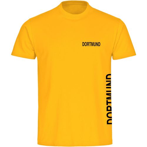 4068859185855 - multifanshop® Herren T-Shirt - Dortmund - Brust & Seite - Druck schwarz - Männer