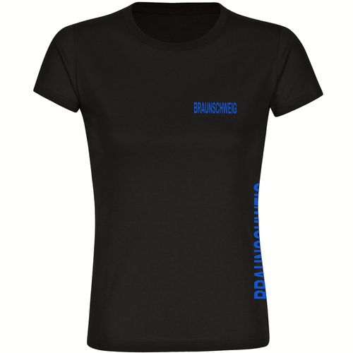 4068859198107 - multifanshop Damen T-Shirt - Braunschweig - Brust & Seite - Druck blau - Frauen 4068859198107 - multifanshop Damen T-Shirt - Braunschweig - Brust & Seite - Druck blau - Frauen