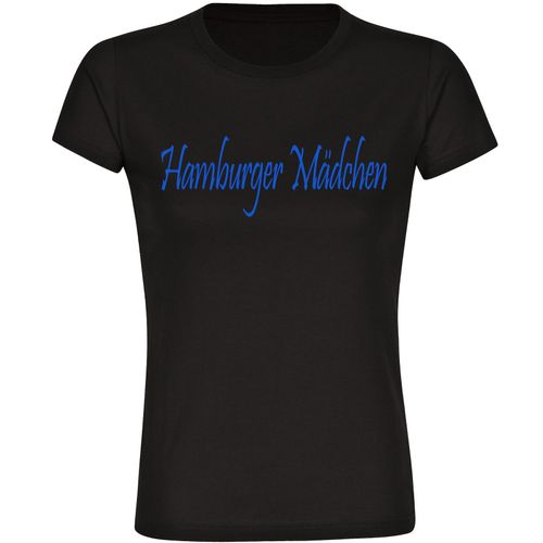 4068859008925 - multifanshop Damen T-Shirt - Hamburg - Hamburger Mädchen - Druck blau - Frauen