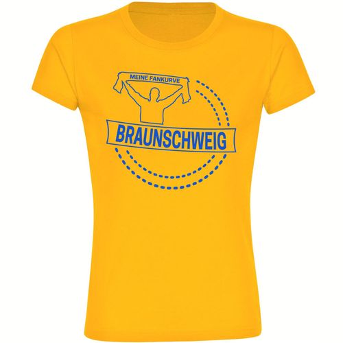 4068859203467 - multifanshop Damen T-Shirt - Braunschweig - Meine Fankurve - Druck blau - Frauen 4068859203467 - multifanshop Damen T-Shirt - Braunschweig - Meine Fankurve - Druck blau - Frauen
