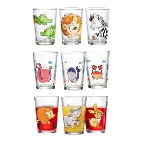 4262418976179 - Kindergläser Tiere 205 ml 9er Set 4262418976179 - Kindergläser Tiere 205 ml 9er Set
