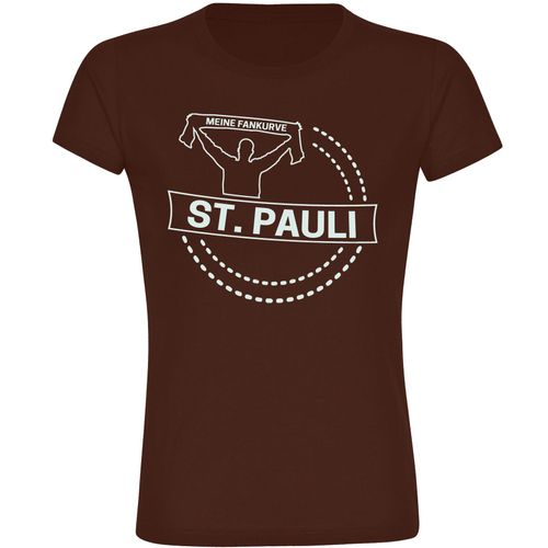 4068859195526 - multifanshop Damen T-Shirt - St Pauli - Meine Fankurve - Druck weiß - Frauen 4068859195526 - multifanshop Damen T-Shirt - St Pauli - Meine Fankurve - Druck weiß - Frauen