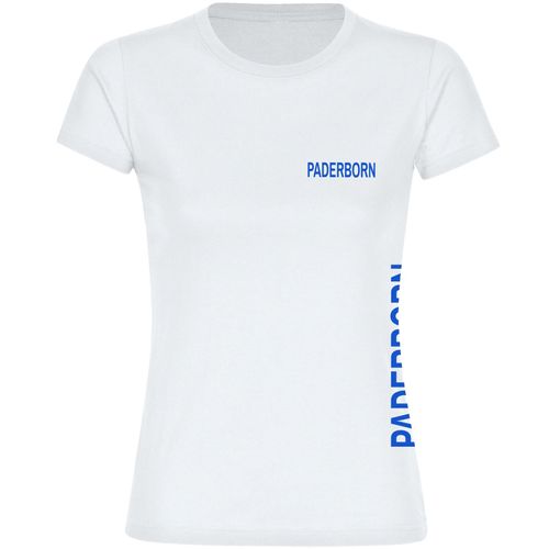 4068859023065 - multifanshop Damen T-Shirt - Paderborn - Brust & Seite - Druck blau - Frauen 4068859023065 - multifanshop Damen T-Shirt - Paderborn - Brust & Seite - Druck blau - Frauen