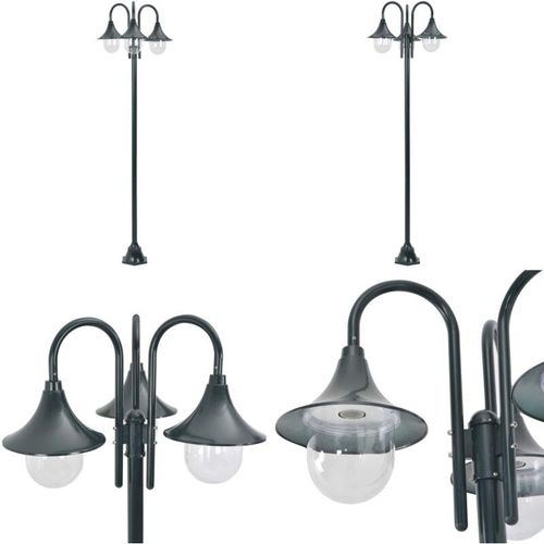 8721115701515 - Vidaxl - Garten-Pollerleuchte E27 220 cm Aluminium 3-Laterne Dunkelgrün - Gartenleuchte - Gartenleuchten - Home & Living - Grün 8721115701515 - Vidaxl - Garten-Pollerleuchte E27 220 cm Aluminium 3-Laterne Dunkelgrün - Gartenleuchte - Gartenleuchten - Home & Living - Grün