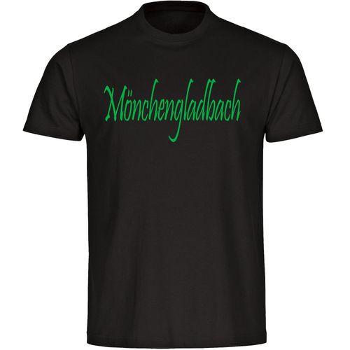 4068859184438 - multifanshop Kinder T-Shirt - Mönchengladbach - Schriftzug - Druck grün - Kind