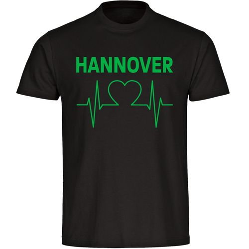 4068859172930 - multifanshop Kinder T-Shirt - Hannover - Herzschlag - Druck grün - Kind 4068859172930 - multifanshop Kinder T-Shirt - Hannover - Herzschlag - Druck grün - Kind