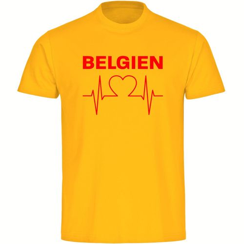 4068859283582 - multifanshop Kinder T-Shirt - Belgien - Herzschlag - Druck rot - Kind