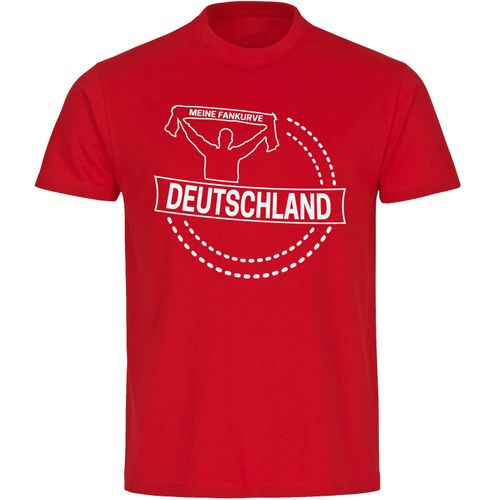 4068859250096 - multifanshop Herren T-Shirt - Deutschland - Meine Fankurve - Druck weiß - Männer