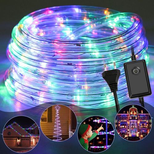 0726505727692 - Led Lichterschlauch Lichterschläuche Party Lichtleiste Lichtschlauch IP44 Lichterkette bunt-10m - bunt - Swanew