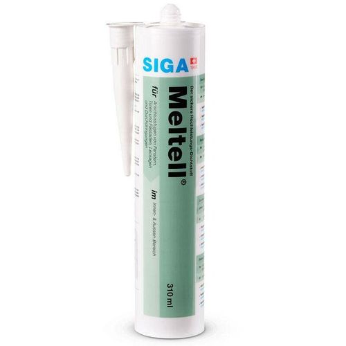 7640105093120 - Siga Cover Gmbh Deutschland - siga Meltell® 310 white 310 ml leistungsstarker Hybrid-Dichtstoff für Anschlussfugen weiß