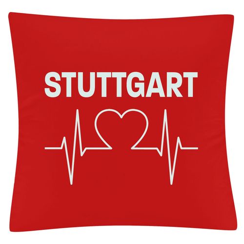 4068859118457 - multifanshop Kissenbezug - Stuttgart - Herzschlag - Druck weiß - Kissen 4068859118457 - multifanshop Kissenbezug - Stuttgart - Herzschlag - Druck weiß - Kissen