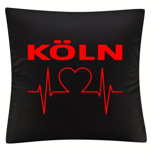 4068859111601 - multifanshop Kissenbezug - Köln - Herzschlag - Druck rot - Kissen 4068859111601 - multifanshop Kissenbezug - Köln - Herzschlag - Druck rot - Kissen