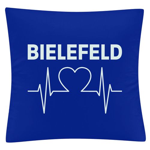 4068859033941 - multifanshop Kissenbezug - Bielefeld - Herzschlag - Druck weiß - Kissen