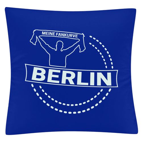 4068859050795 - multifanshop Kissenbezug - Berlin blau - Meine Fankurve - Druck weiß - Kissen 4068859050795 - multifanshop Kissenbezug - Berlin blau - Meine Fankurve - Druck weiß - Kissen