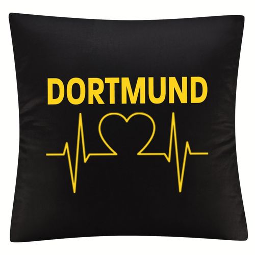 4068859188092 - multifanshop® Kissenbezug - Dortmund - Herzschlag - Druck gelb - Kissen 4068859188092 - multifanshop® Kissenbezug - Dortmund - Herzschlag - Druck gelb - Kissen