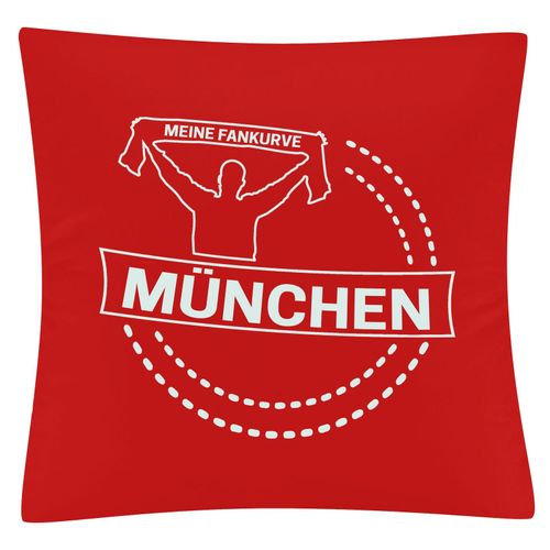 4068859141844 - multifanshop Kissenbezug - München rot - Meine Fankurve - Druck weiß - Kissen