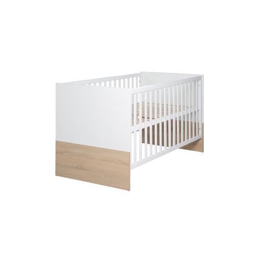 4005317273907 - Kombi-Kinderbett Gabriella 70 x 140 cm weiß natur höhenverstellbar 3 Schlupfsprossen umbaubar 4005317273907 - Kombi-Kinderbett Gabriella 70 x 140 cm weiß natur höhenverstellbar 3 Schlupfsprossen umbaubar