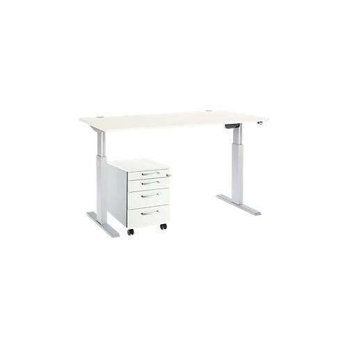 4250510858936 - Select Komplettset Schreibtisch und Rollcontainer ERGO-T einstufig höhenverstellbar Tisch B 1600 mm