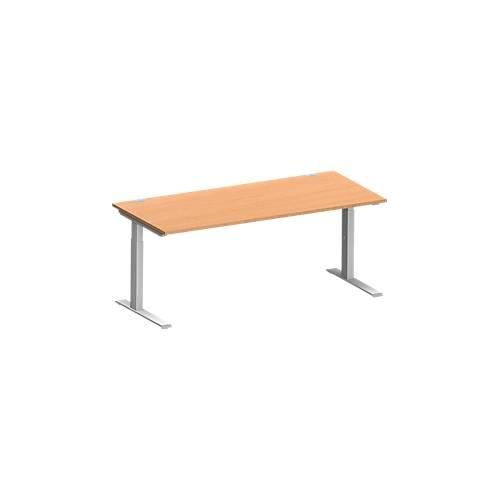 4250510876305 - Genius Schreibtisch MODENA FLEX C-Fuß-Rechteckrohr B 1800 x T 800 mm Buche weißalu 4250510876305 - Genius Schreibtisch MODENA FLEX C-Fuß-Rechteckrohr B 1800 x T 800 mm Buche weißalu